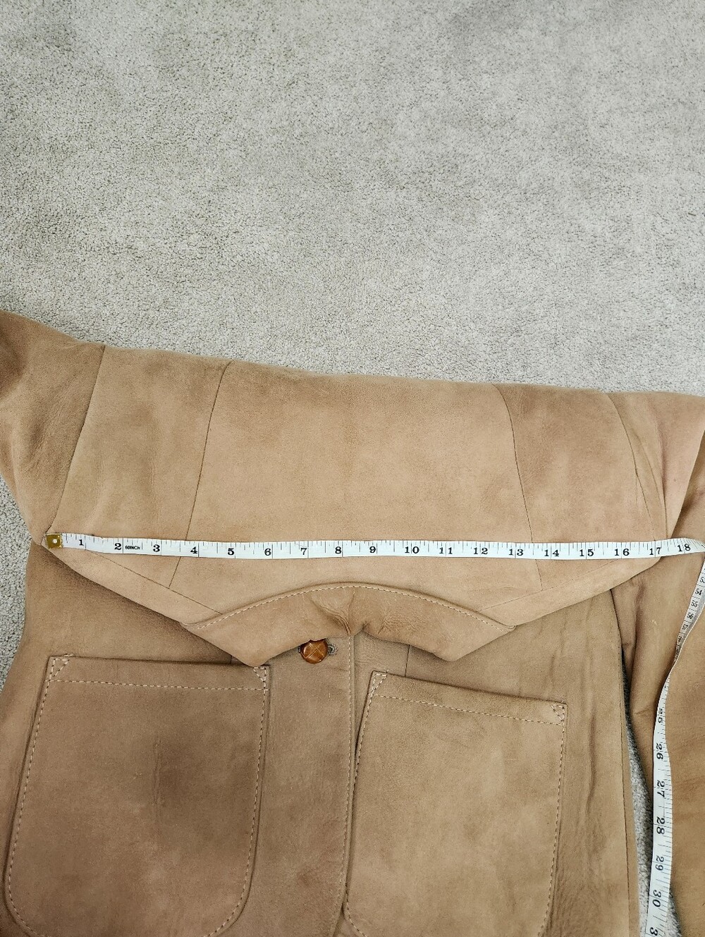 VTG Made In New Zealand Kings Road Tan Suede Blazer Sz 38 Fits M Prep Heritage - Picture 12 of 14